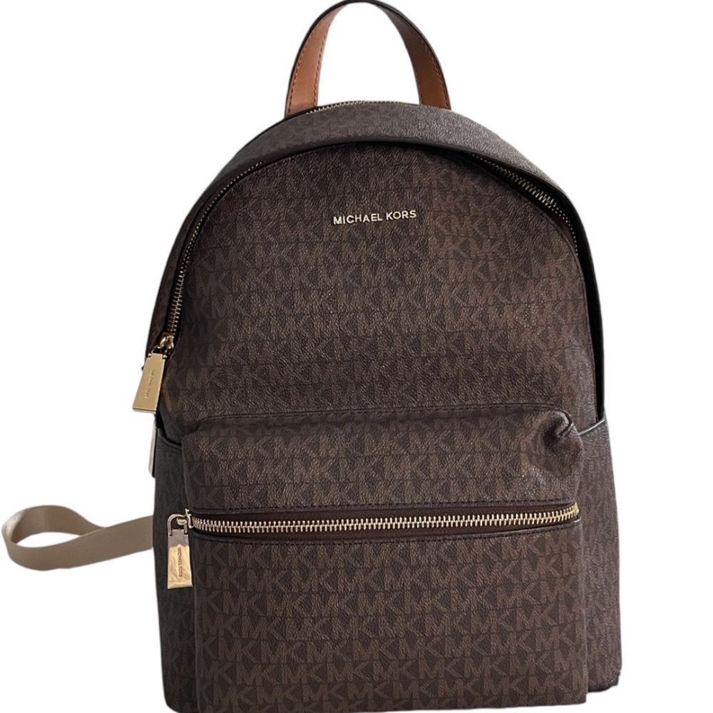 Michael Kors Dark Brown Monogram Backpack